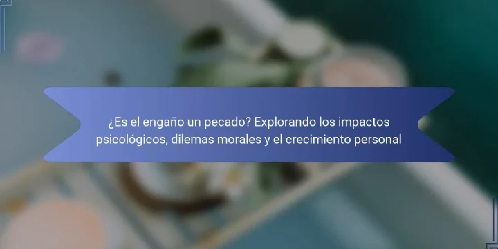 ¿Es el engaño un pecado? Explorando los impactos psicológicos, dilemas morales y el crecimiento personal