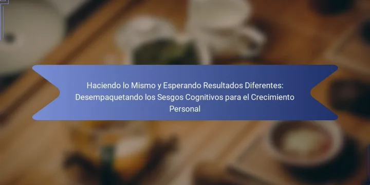 Haciendo lo Mismo y Esperando Resultados Diferentes: Desempaquetando los Sesgos Cognitivos para el Crecimiento Personal