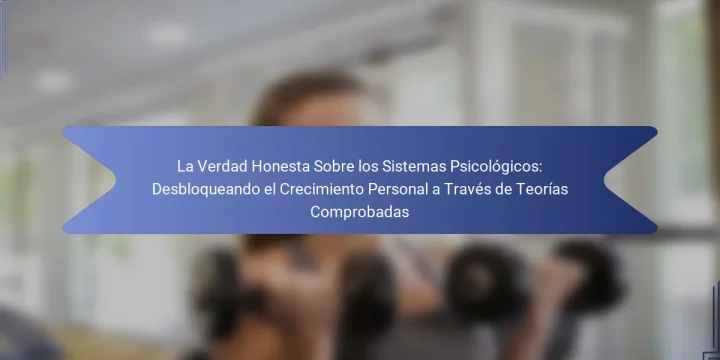 La Verdad Honesta Sobre los Sistemas Psicológicos: Desbloqueando el Crecimiento Personal a Través de Teorías Comprobadas
