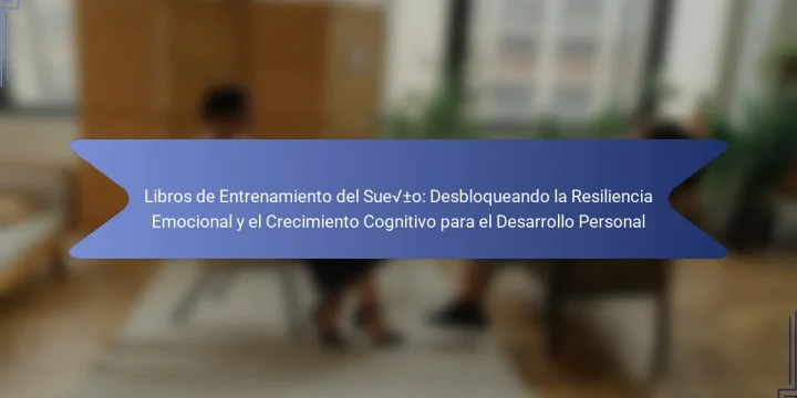 Libros de Entrenamiento del Sueño: Desbloqueando la Resiliencia Emocional y el Crecimiento Cognitivo para el Desarrollo Personal