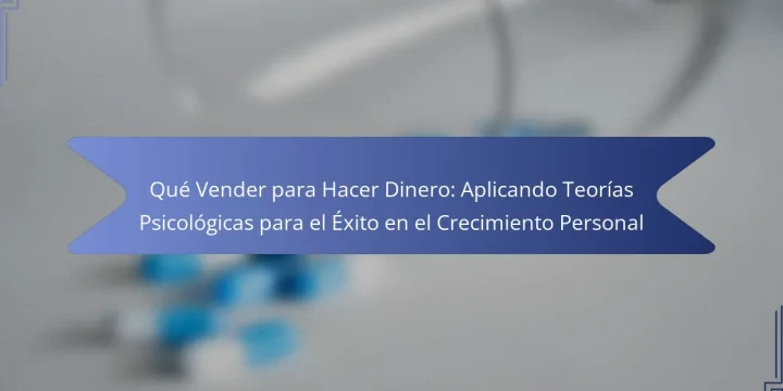 Qué Vender para Hacer Dinero: Aplicando Teorías Psicológicas para el Éxito en el Crecimiento Personal