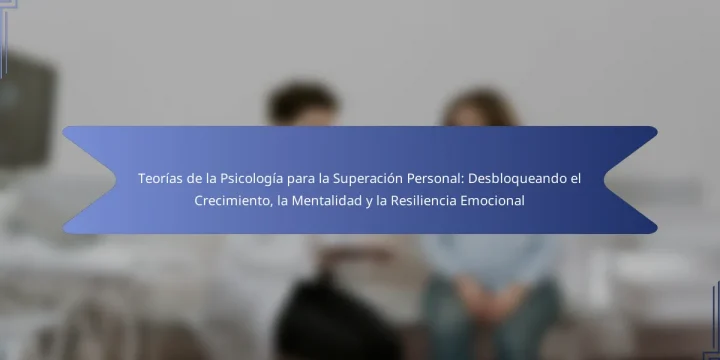 Teorías de la Psicología para la Superación Personal: Desbloqueando el Crecimiento, la Mentalidad y la Resiliencia Emocional