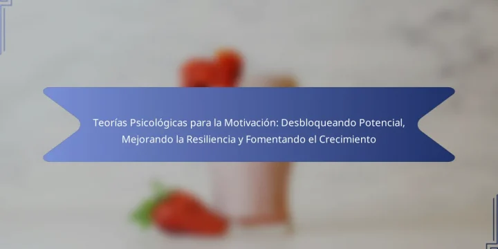 Teorías Psicológicas para la Motivación: Desbloqueando Potencial, Mejorando la Resiliencia y Fomentando el Crecimiento